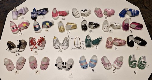 Baskets poupée 7 cm - ,